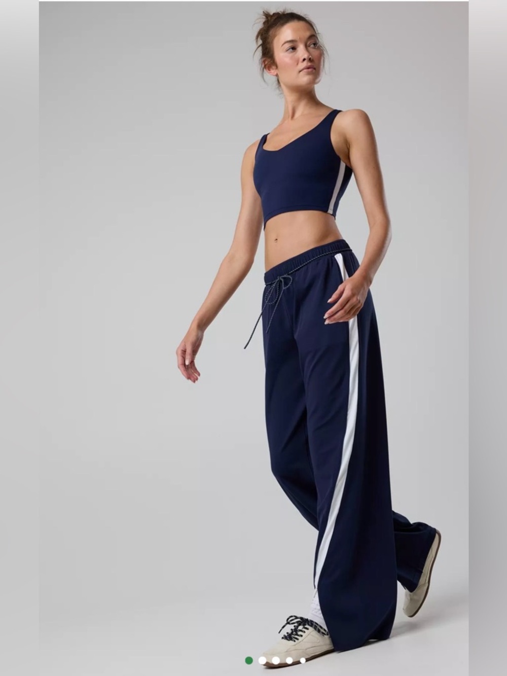 aerie Navy Elastic Waist Casual Pants with OFFLINE Tag